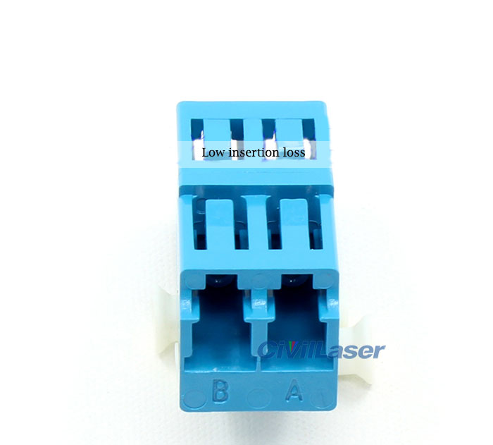 Symmetric Type Singal Mode Double Core Plastic Fiber Optic Adapter